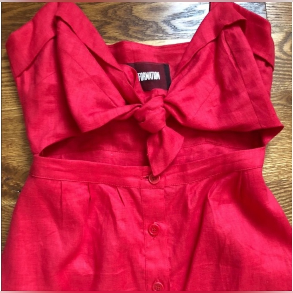 Reformation Miramar Red Cutout Mini Dress - Picture 3 of 4